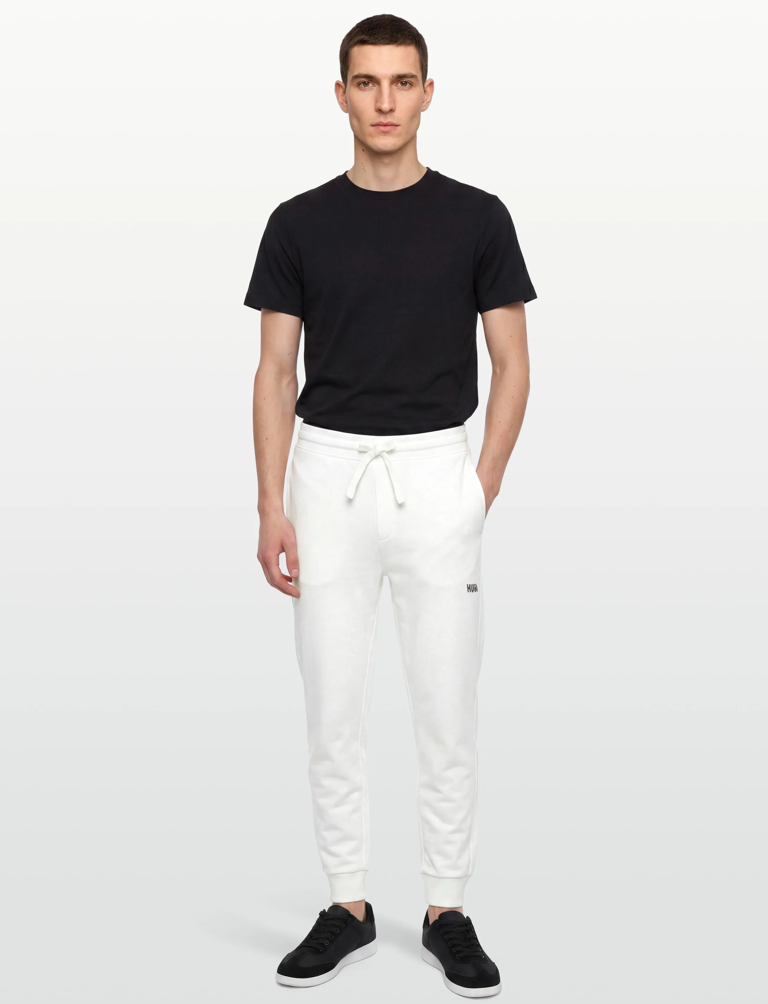 HUGO Dayote232, S, Designer, Weiß - Sweatpants, Männerswear