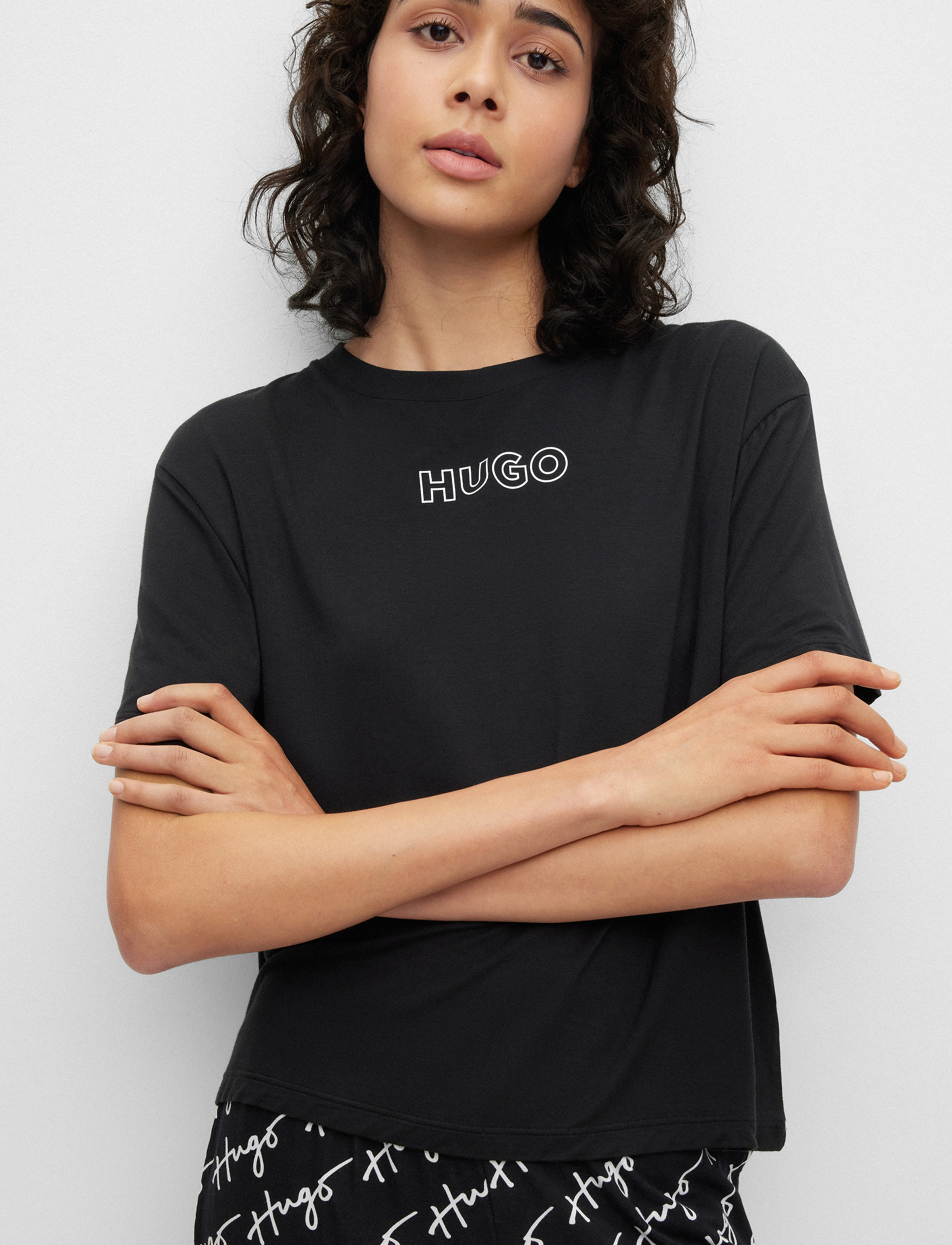 HUGO - UNITE_T-SHIRT - kortærmede skjorter - black - 3