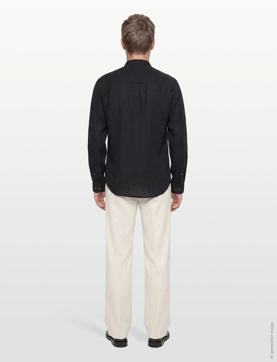 HUGO - Elvory - leinenhemden - black - 4