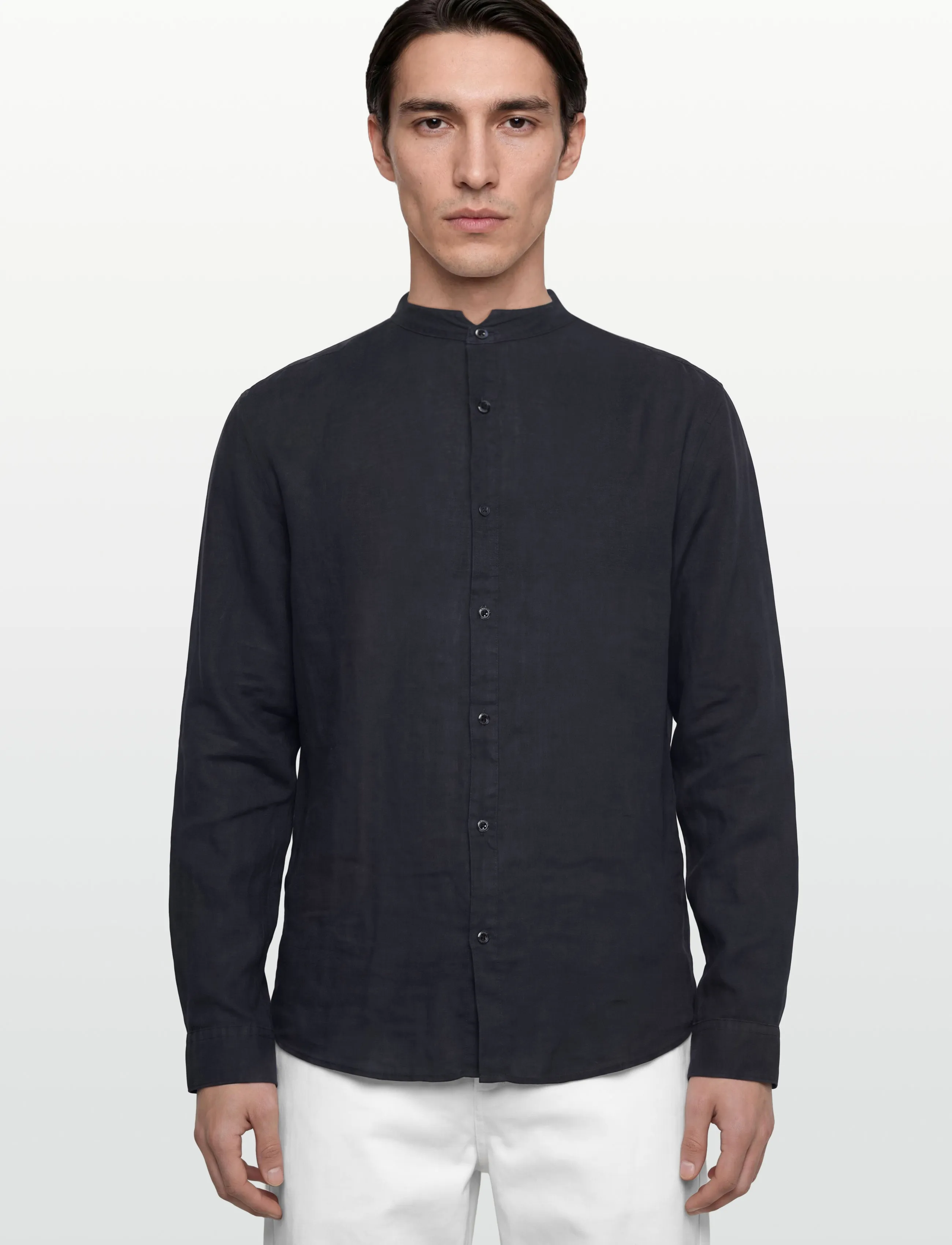 HUGO - Elvory - linen shirts - dark blue - 3