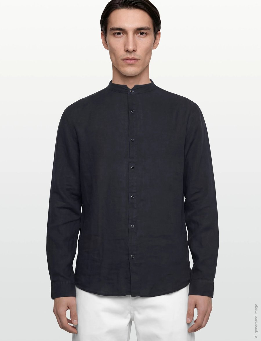 HUGO - Elvory - leinenhemden - dark blue - 3
