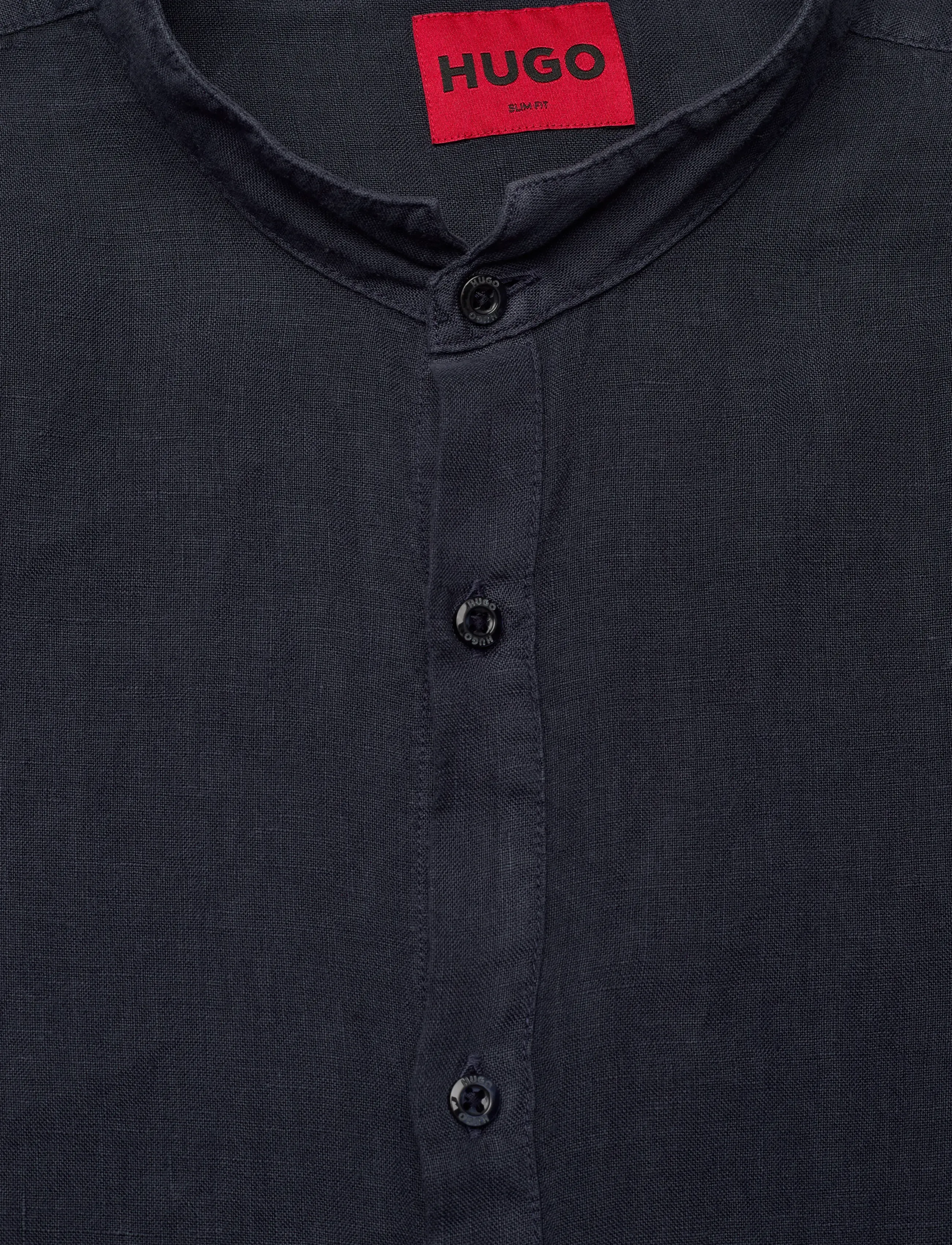 HUGO - Elvory - linen shirts - dark blue - 5