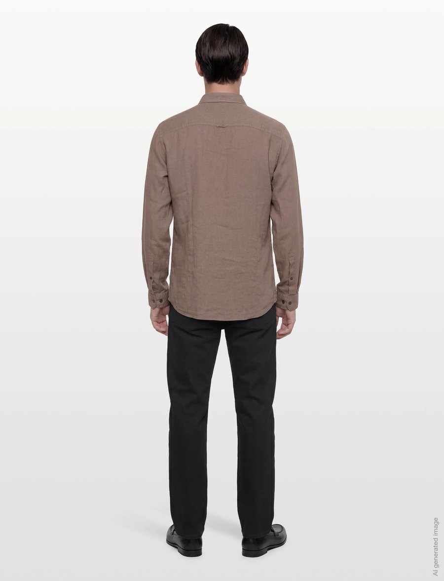 HUGO - Elvory - leinenhemden - light/pastel brown - 4