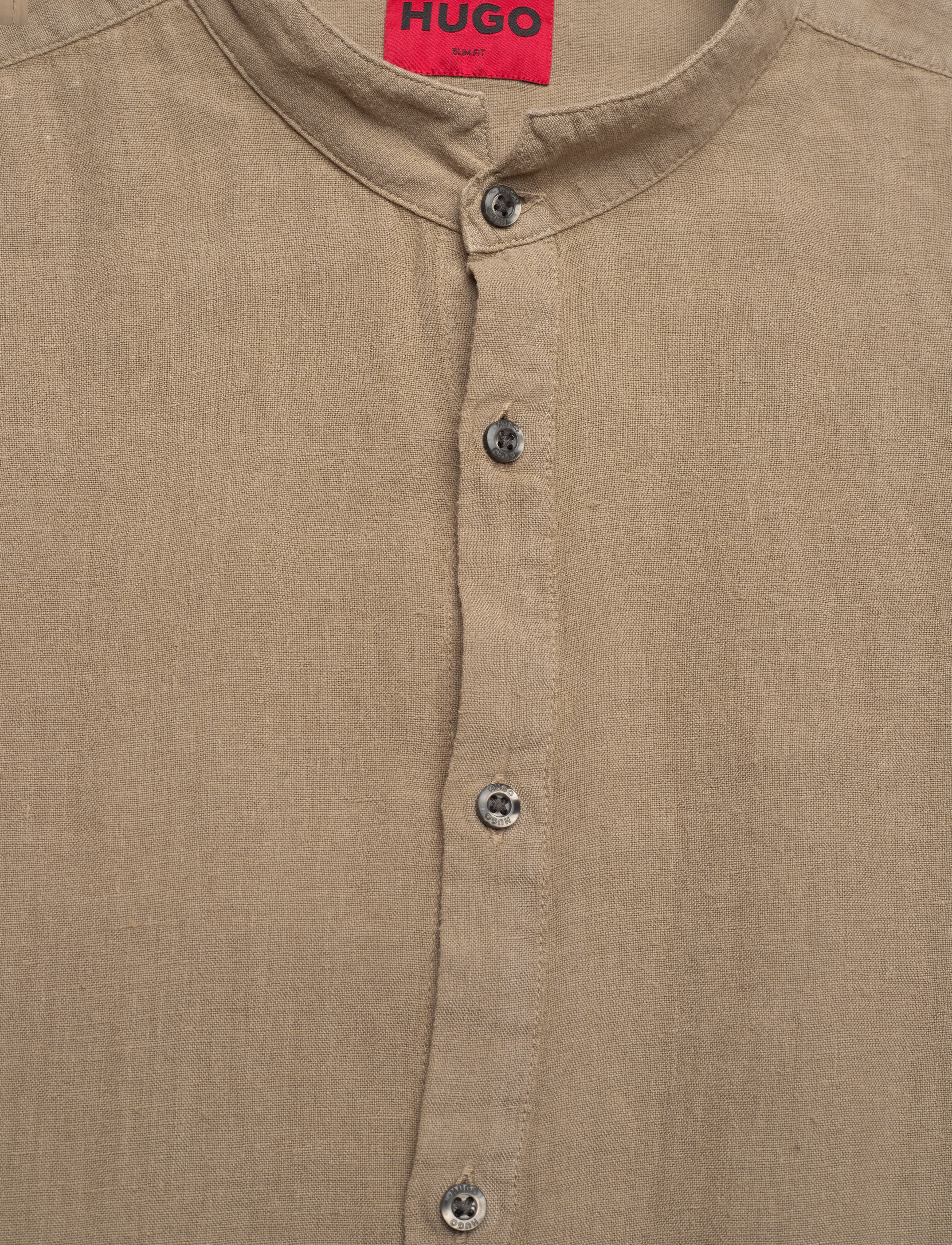 HUGO - Elvory - linen shirts - medium brown - 2