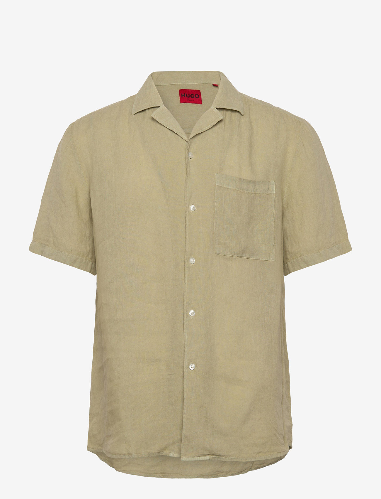 HUGO - Ellino - linen shirts - open green - 0