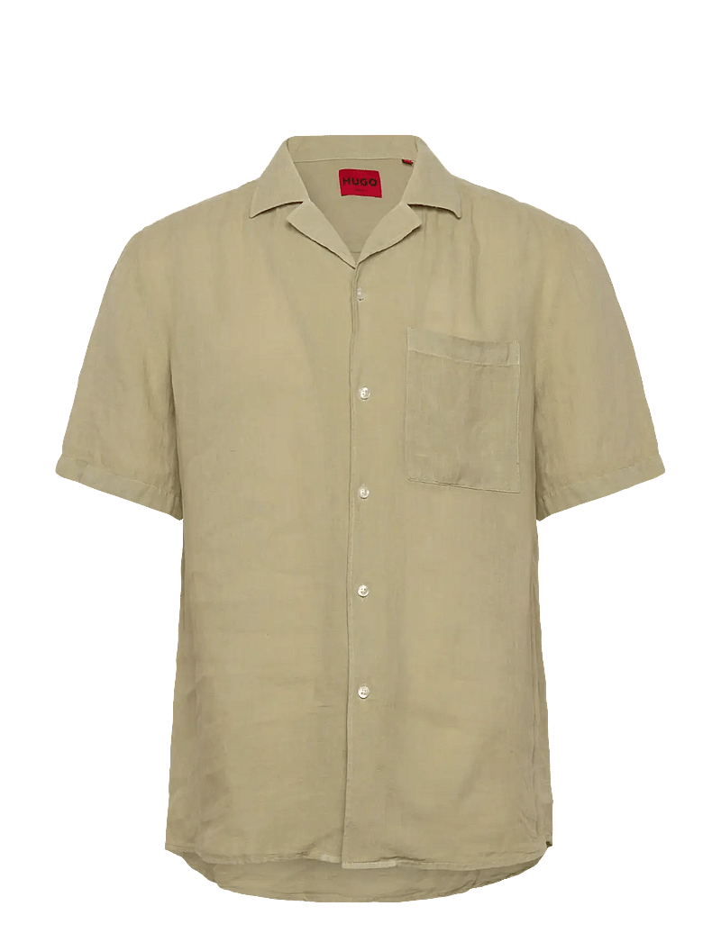 HUGO - Ellino - chemises de lin - open green - 0