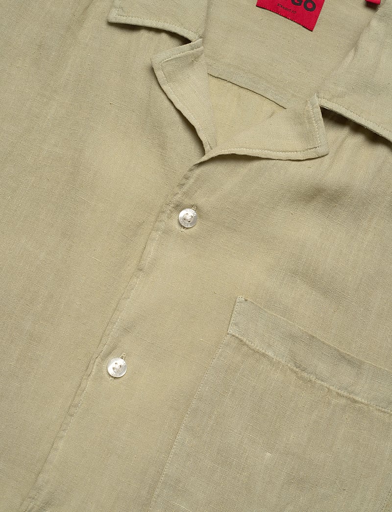 HUGO - Ellino - chemises de lin - open green - 2