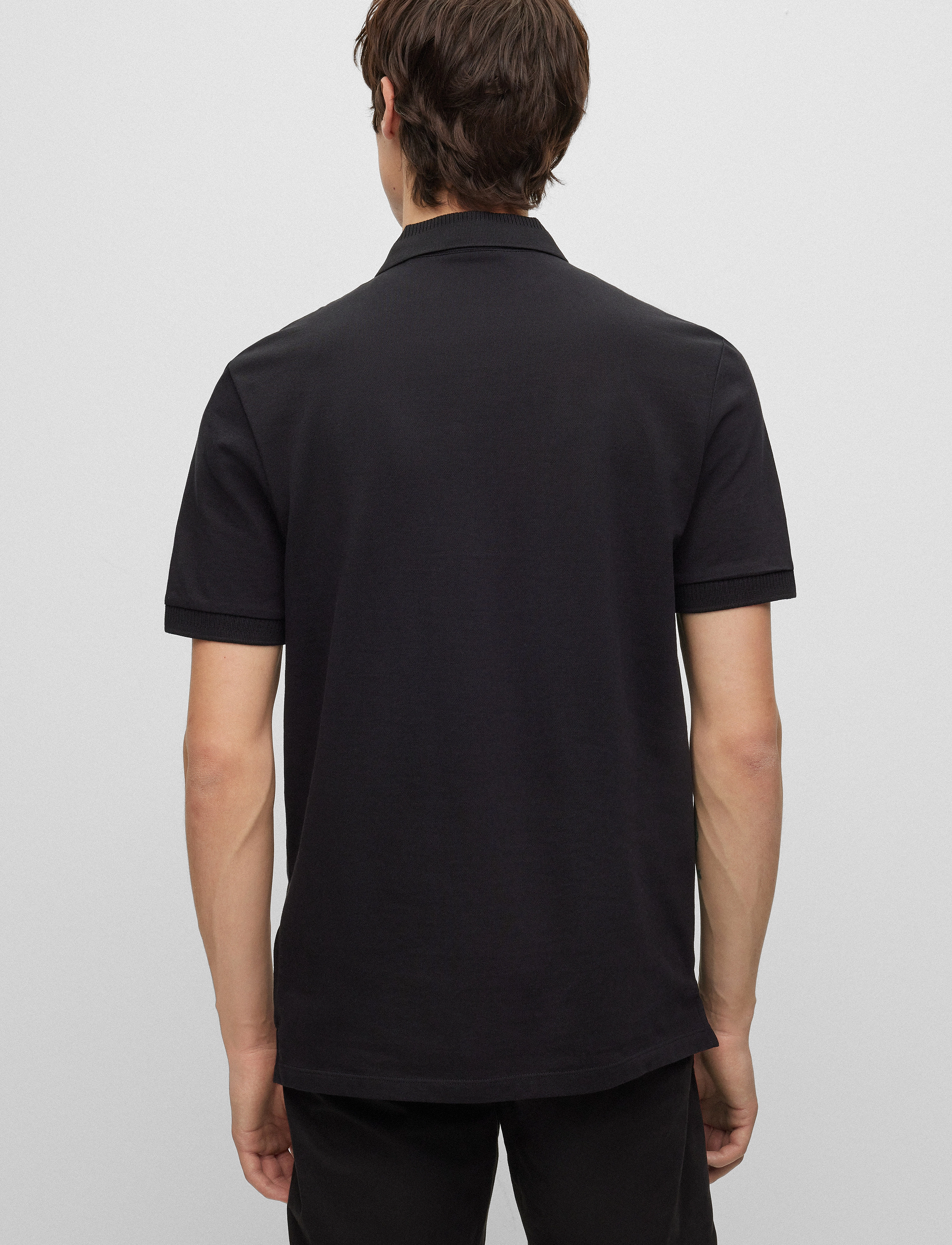 HUGO - Dereso232 - lühikeste varrukatega polod - black - 3