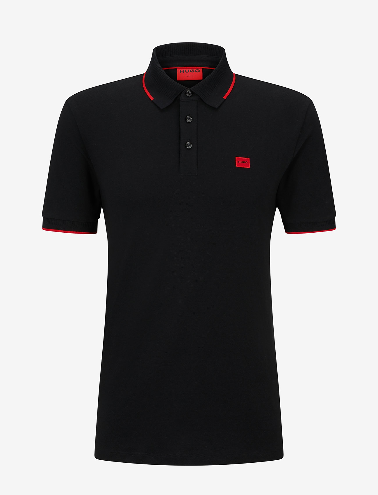 HUGO - Deresino232 - short-sleeved polos - black - 1