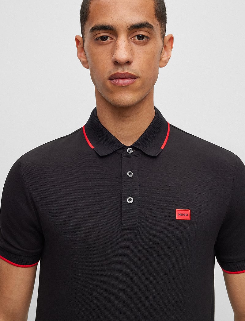 HUGO - Deresino232 - kortærmede poloer - black - 2