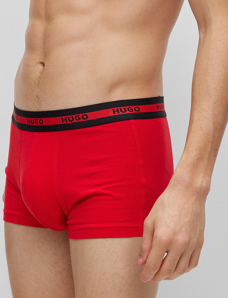 HUGO - TRUNK TRIPLET PLANET - majtki w wielopaku - bright red - 2