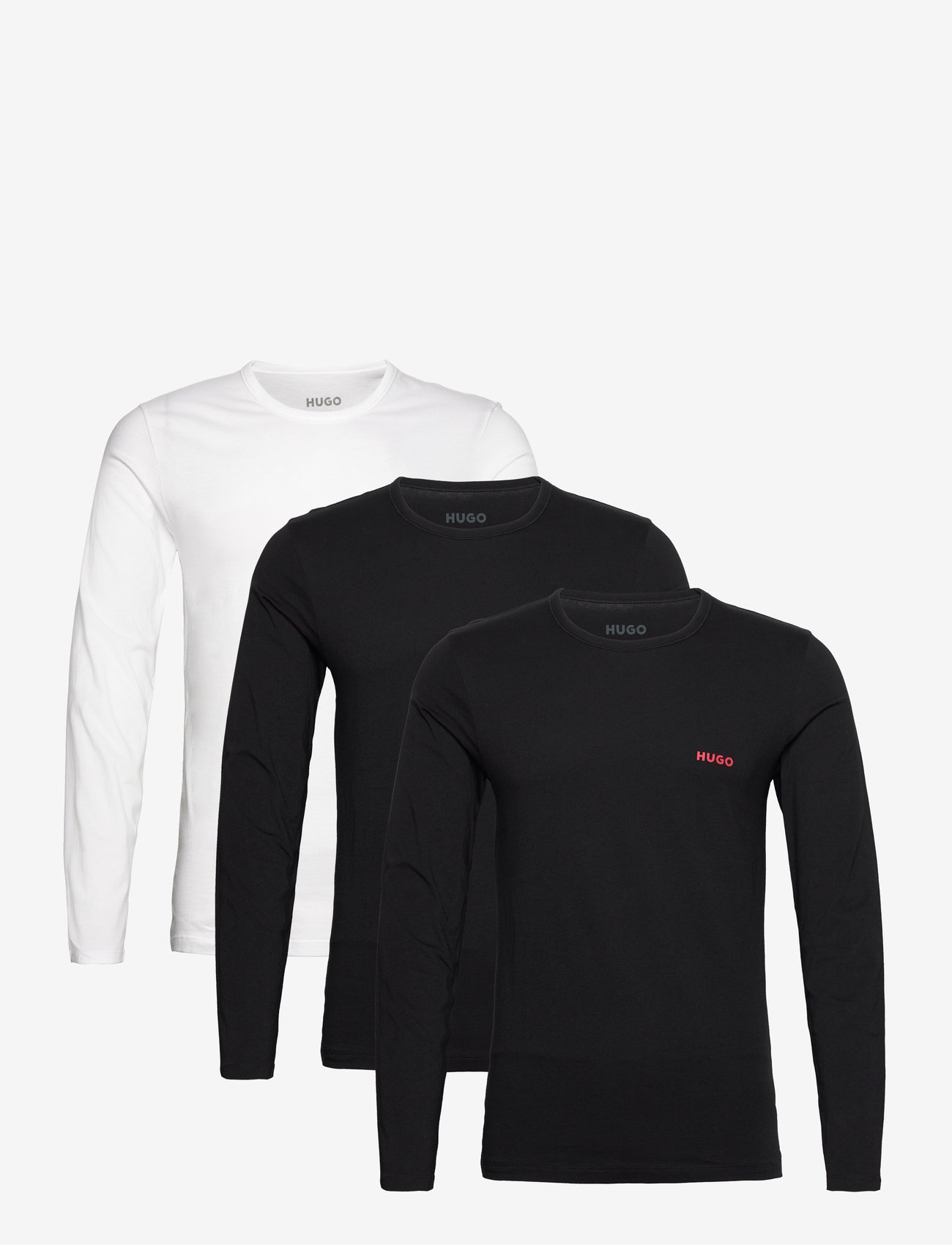 HUGO - LS-SHIRT RN TRIPLET - pyjamaoberteil - black - 1