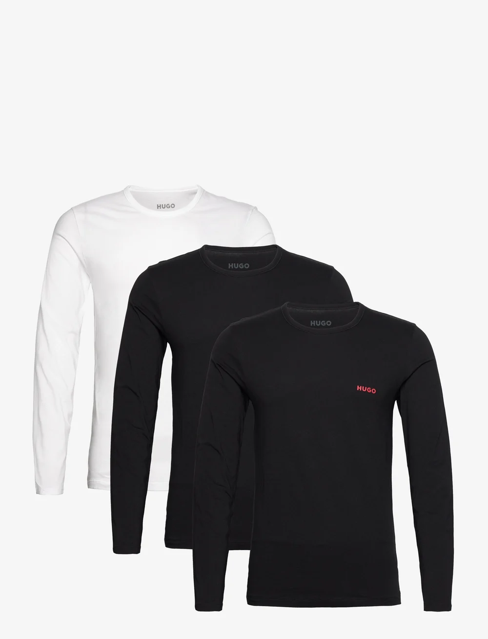 HUGO - LS-SHIRT RN TRIPLET - pyjamasöverdelar - black - 1