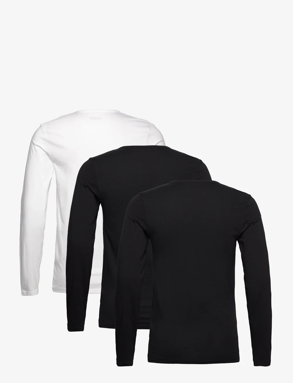 HUGO - LS-SHIRT RN TRIPLET - pyjamasöverdelar - black - 2