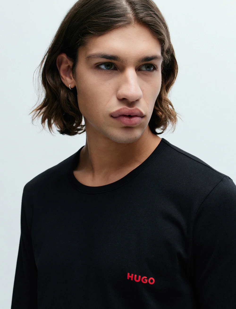 HUGO - LS-SHIRT RN TRIPLET - pyjamasöverdelar - black - 3