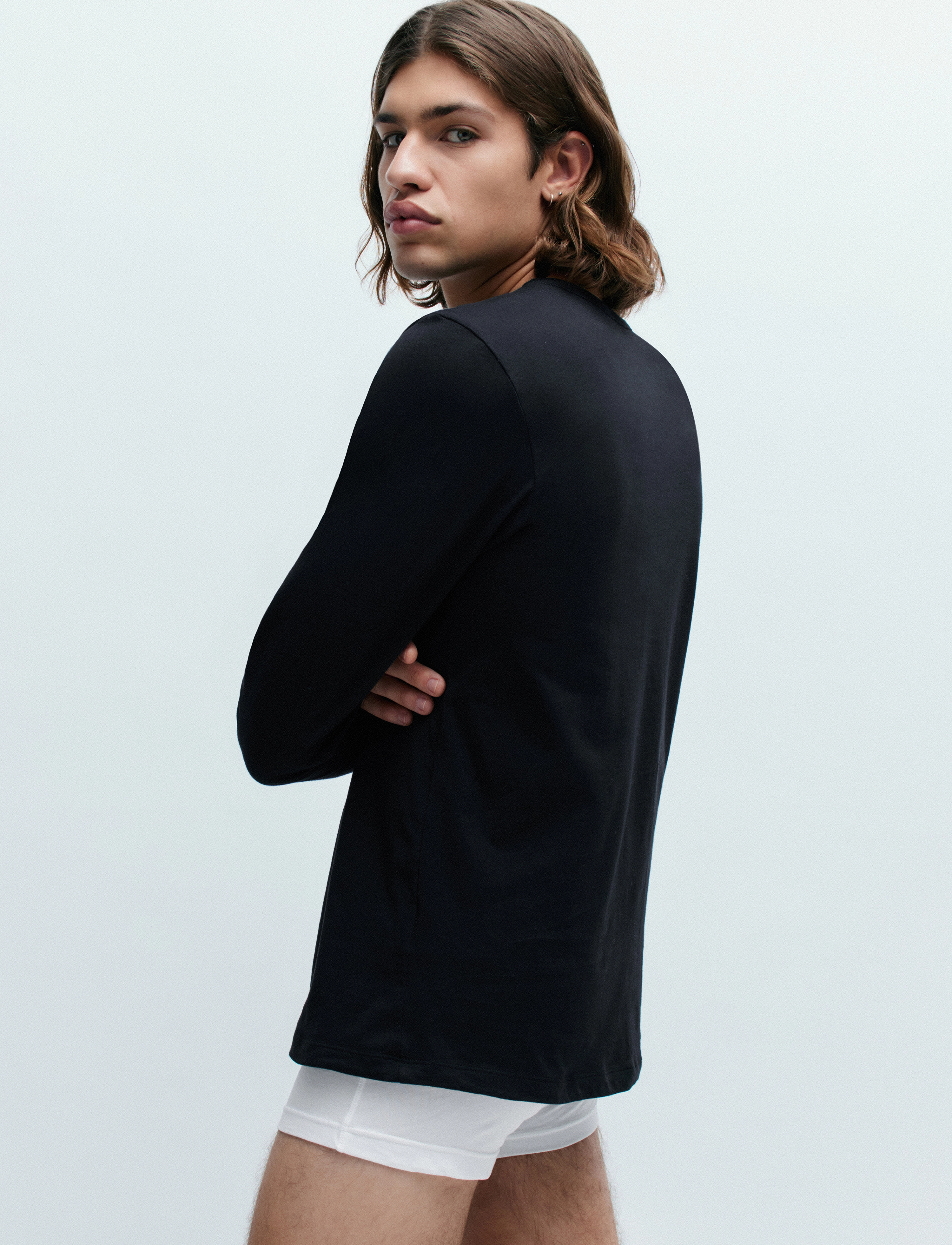 HUGO - LS-SHIRT RN TRIPLET - pyjamapaidat - black - 5