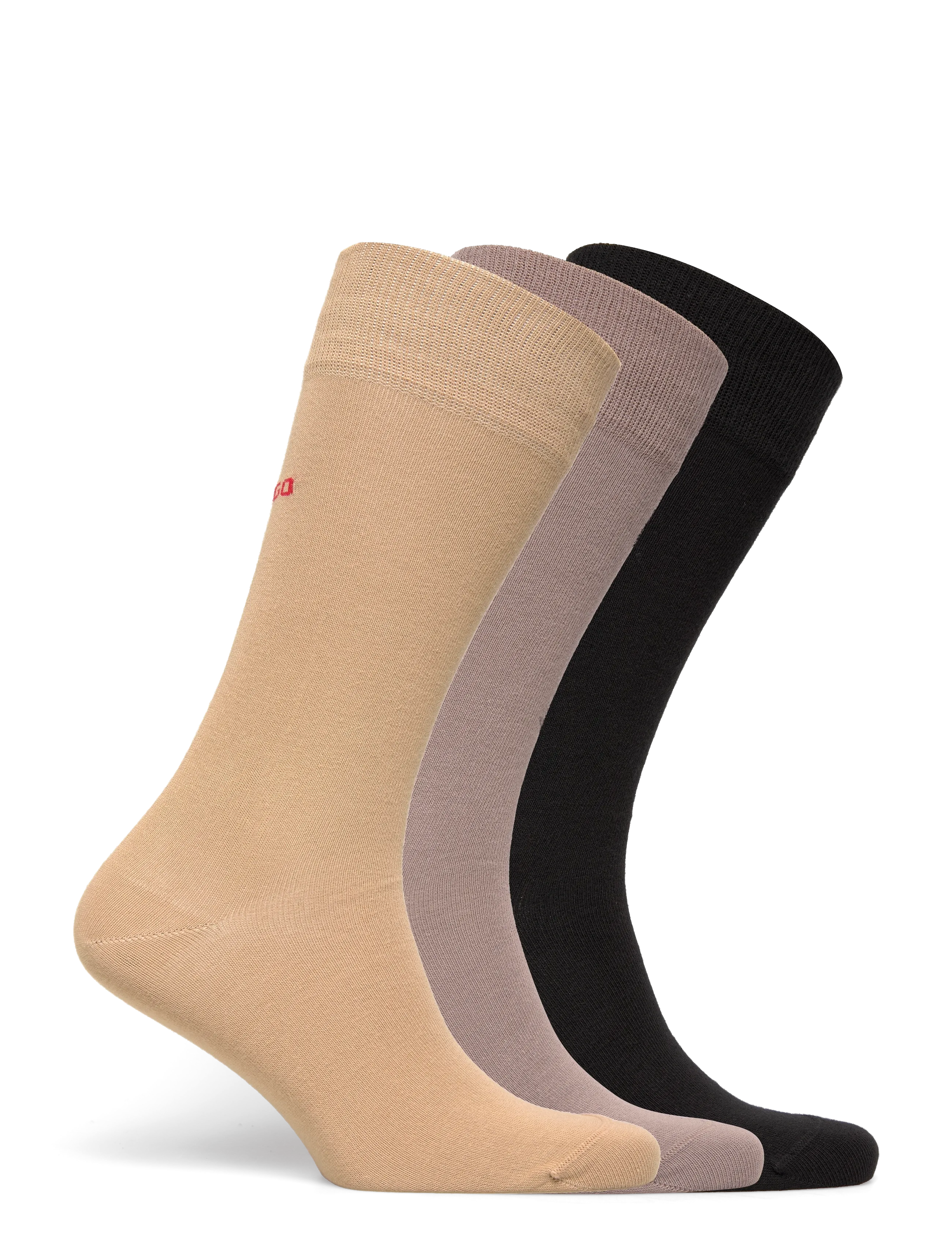 HUGO - 3P RS UNI CC - crew socks - light/pastel brown - 1