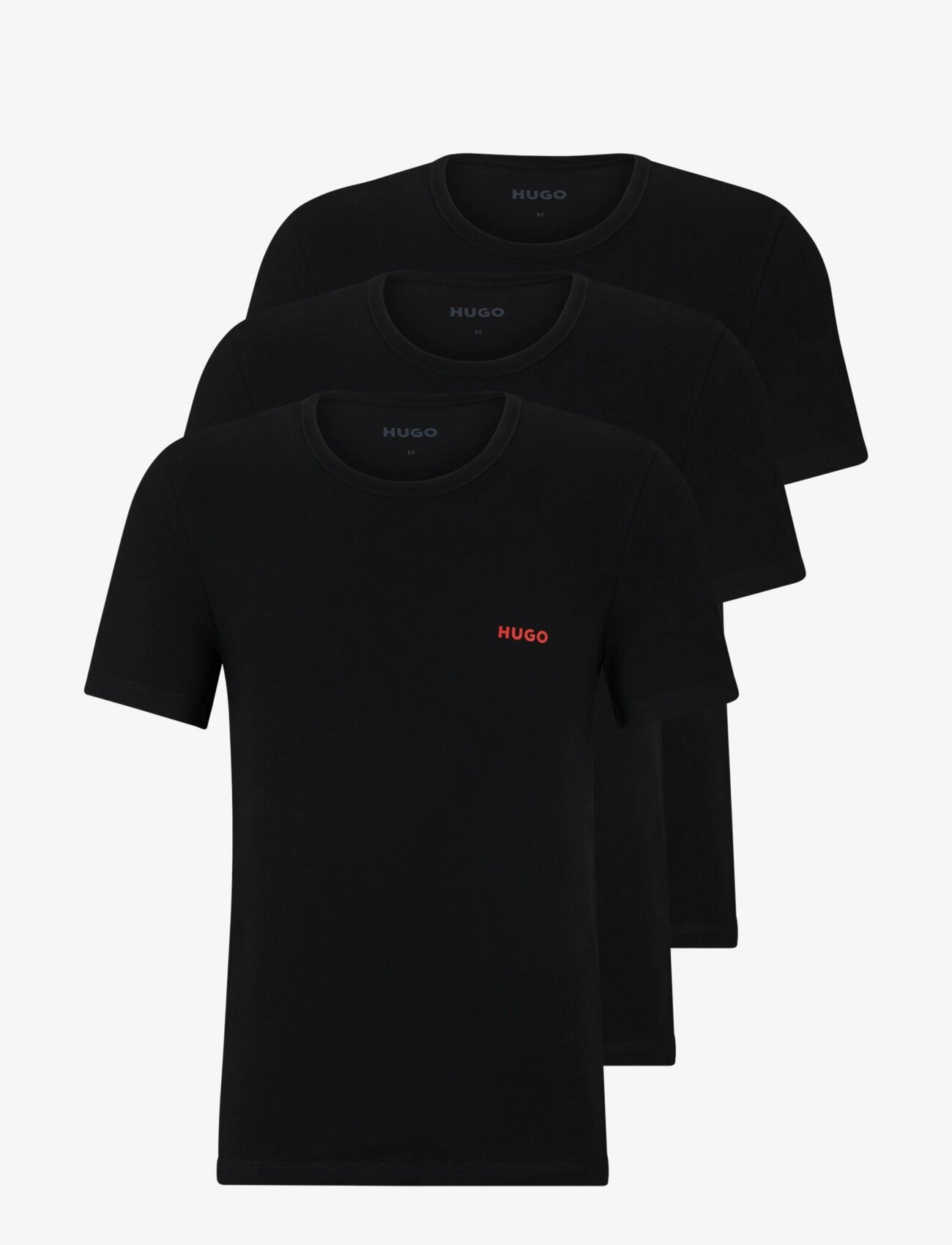 HUGO T-SHIRT RN TRIPLET P - Basic T-Shirts - BLACK / black