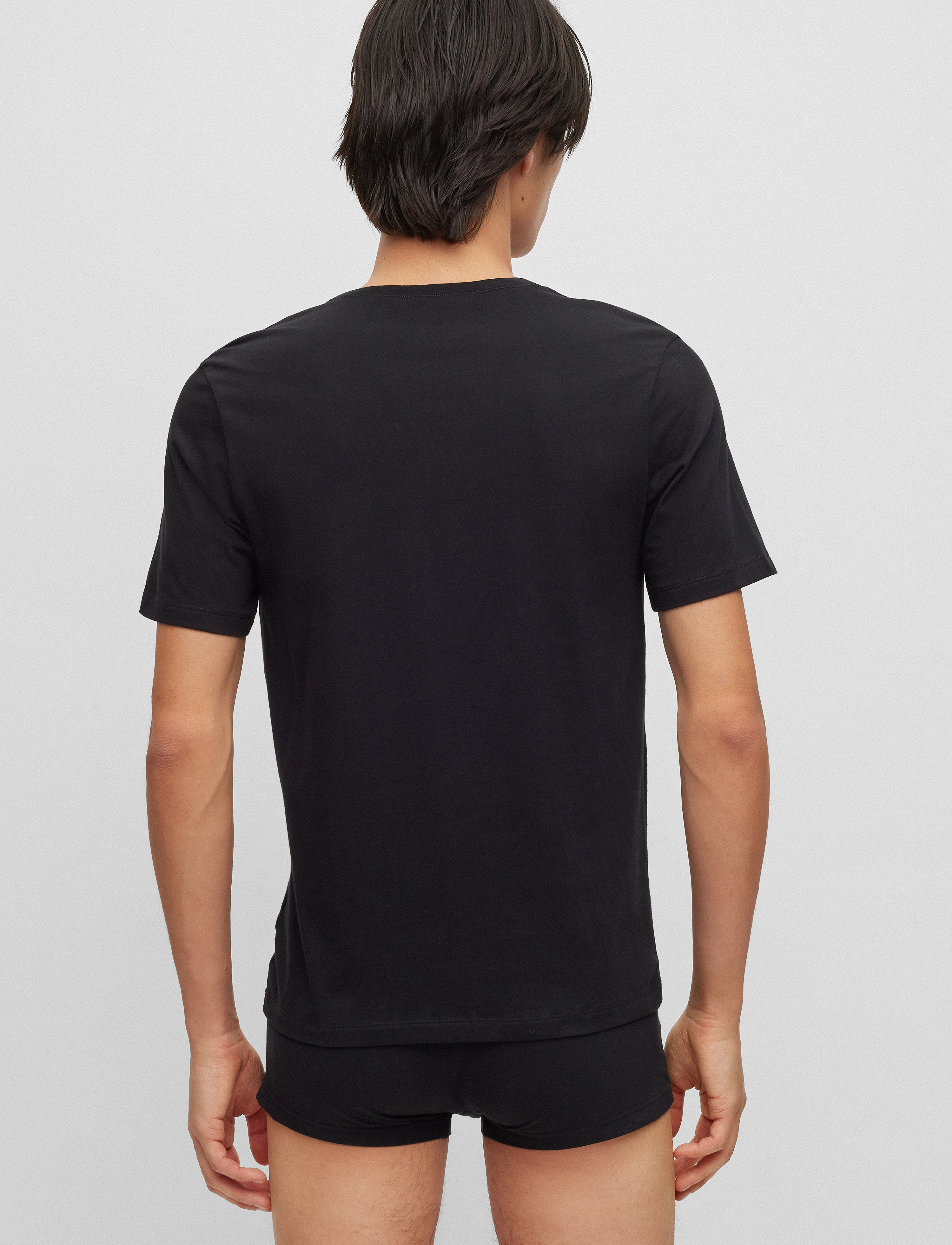 HUGO - T-SHIRT RN TRIPLET P - lot de plusieurs  t-shirts - black - 3