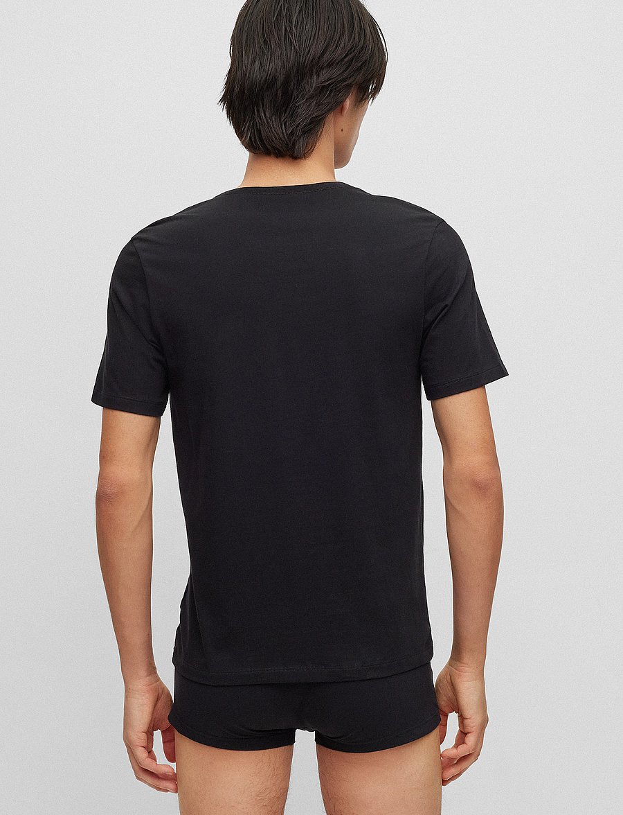 HUGO - T-SHIRT RN TRIPLET P - marškinėlių komplektas - black - 3