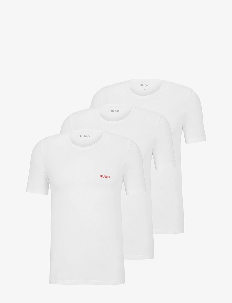 HUGO - T-SHIRT RN TRIPLET P - marškinėlių komplektas - white - 1