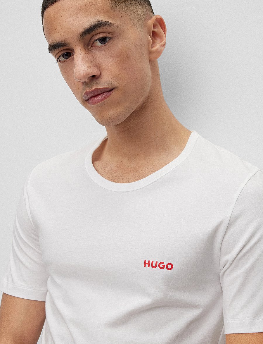 HUGO - T-SHIRT RN TRIPLET P - marškinėlių komplektas - white - 2