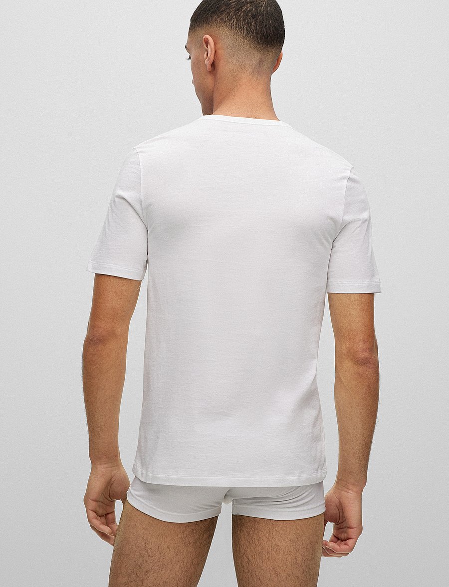 HUGO - T-SHIRT RN TRIPLET P - marškinėlių komplektas - white - 3