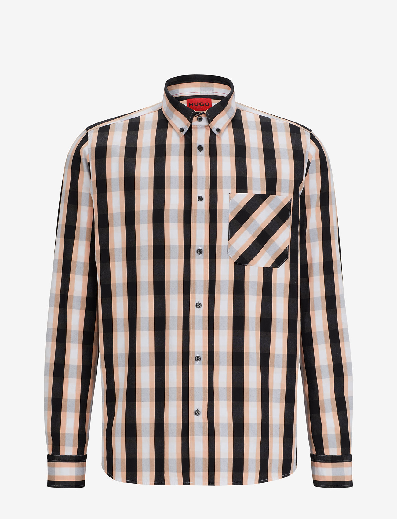 HUGO - Ermann - checkered shirts - light/pastel red - 0