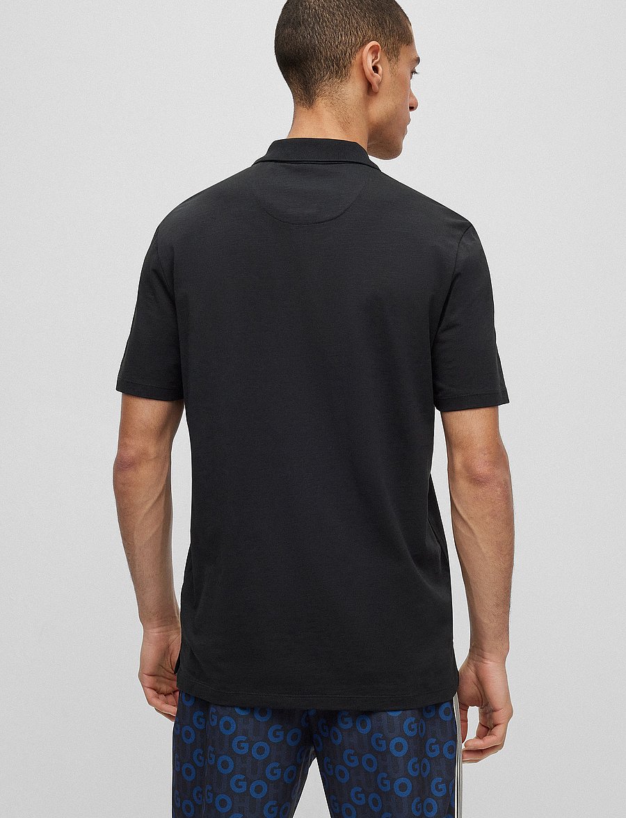 HUGO - Dekok233 - langärmlige strick-polohemden - black - 3