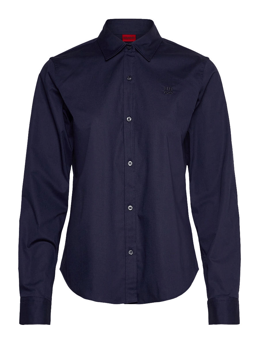HUGO - The Essential Shirt - langærmede skjorter - navy - 0