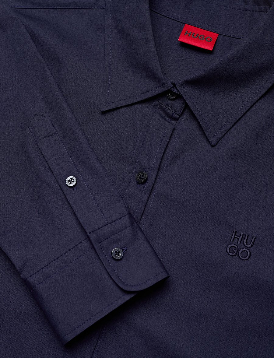 HUGO - The Essential Shirt - langærmede skjorter - navy - 2