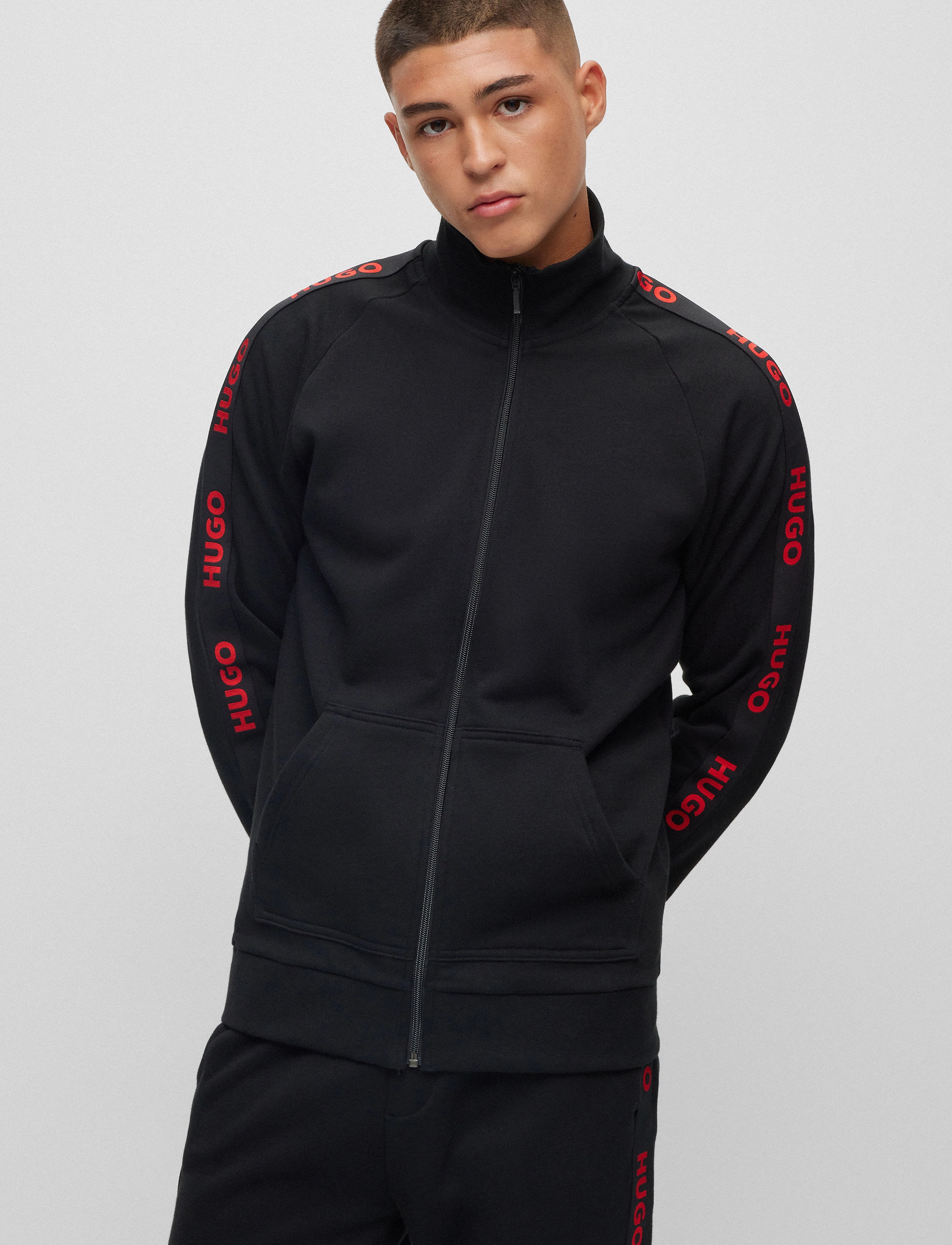 HUGO - Sporty Logo JacketZp - black - 4