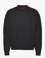 HUGO - Seese - megztinis su apvalios formos apykakle - dark grey - 0