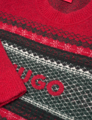 HUGO - Soslo - megztinis su apvalios formos apykakle - open pink - 2