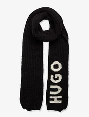 HUGO - Slogues_scarf - winter scarves - black - 0