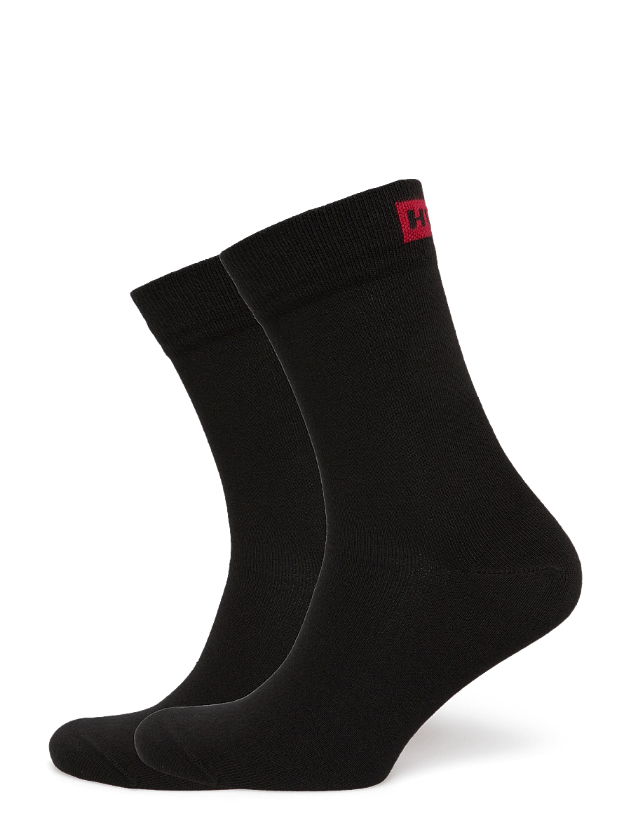HUGO - 2P RS LABEL CC W - vanliga strumpor - black - 0