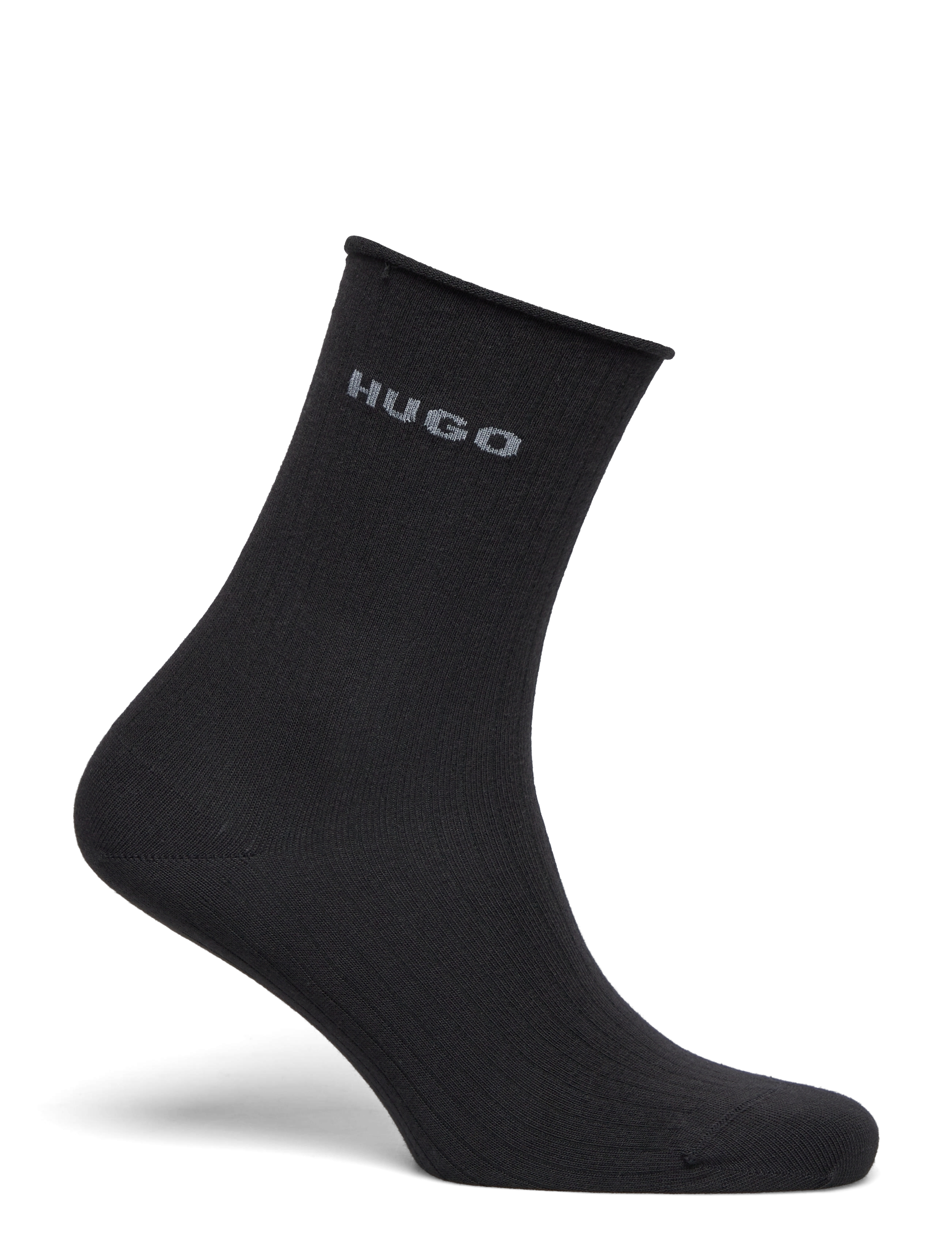 HUGO - 2P QS FINE RIB CC W - almindelige strømper - black - 3