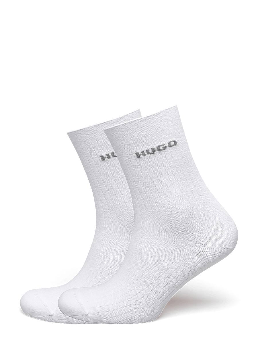 HUGO - 2P QS FINE RIB CC W - almindelige strømper - white - 0