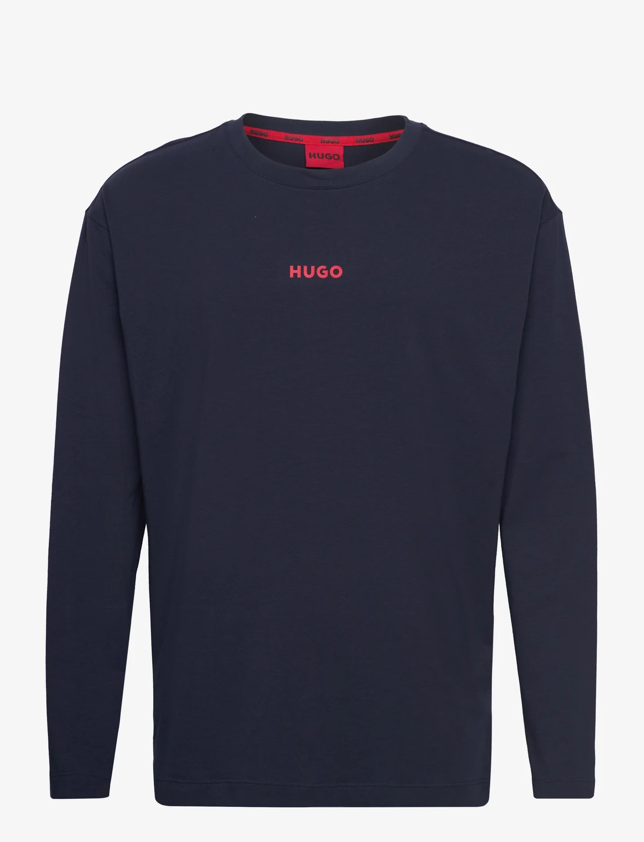 HUGO - Linked LS-Shirt - pysjamasoverdeler - dark blue - 0