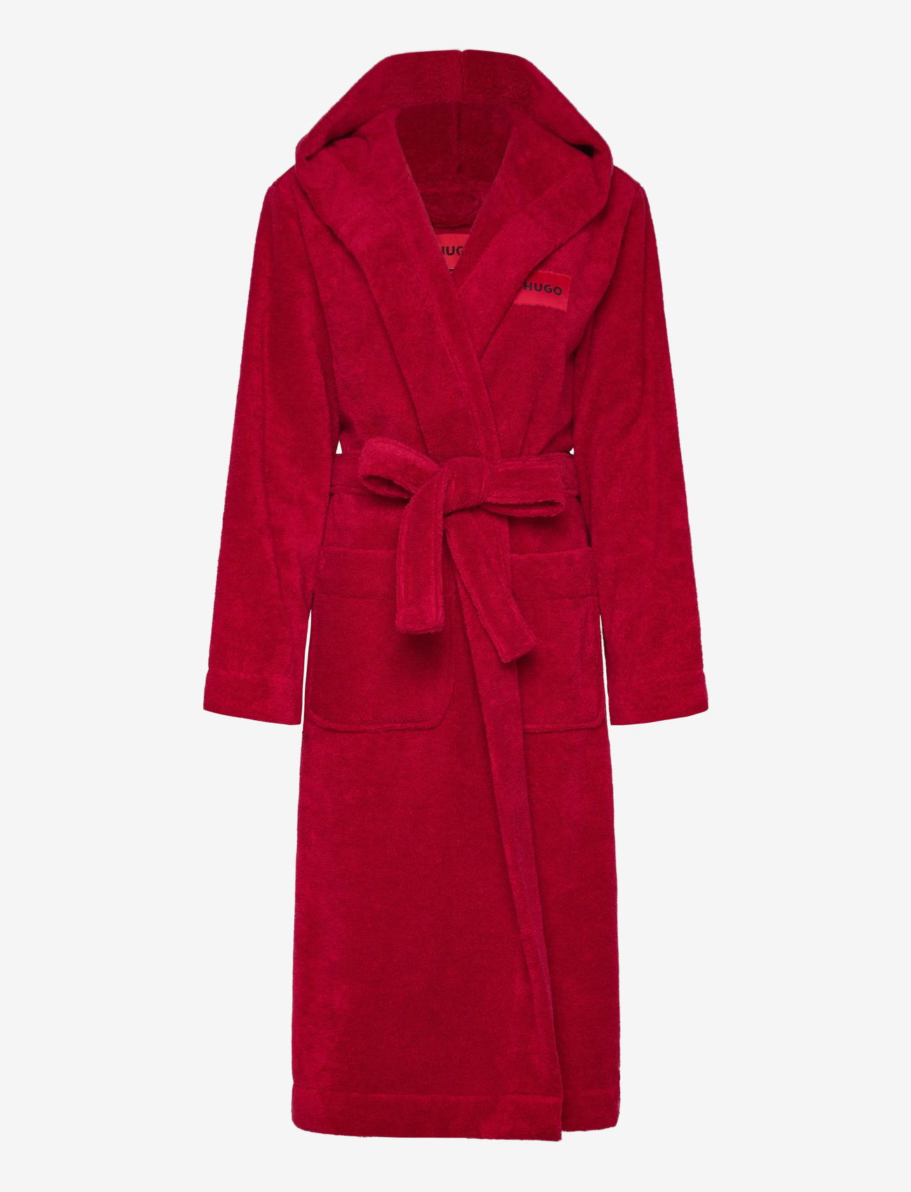 HUGO - TERRY_HOODED GOWN - medium red - 0