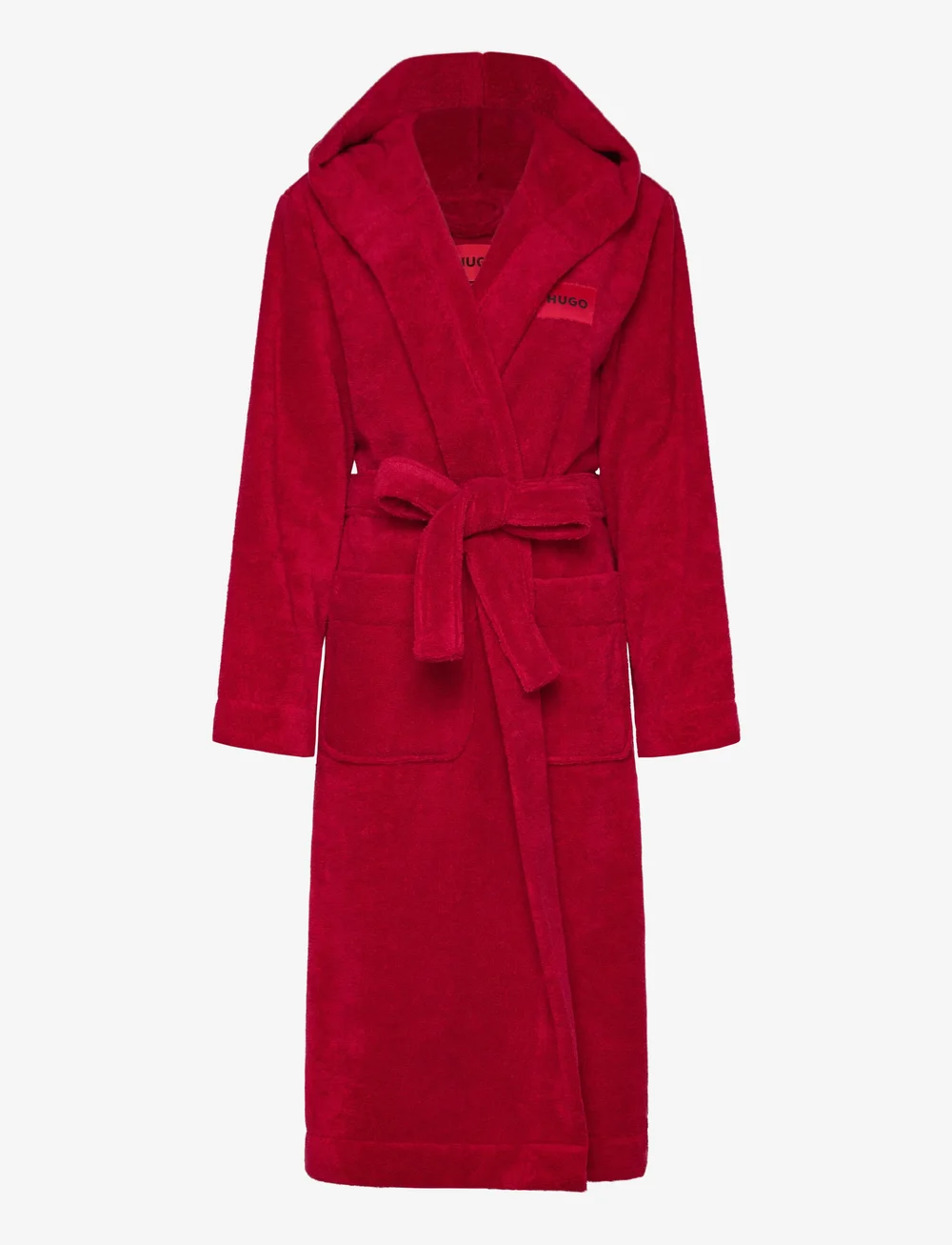 HUGO - TERRY_HOODED GOWN - bademäntel - medium red - 0