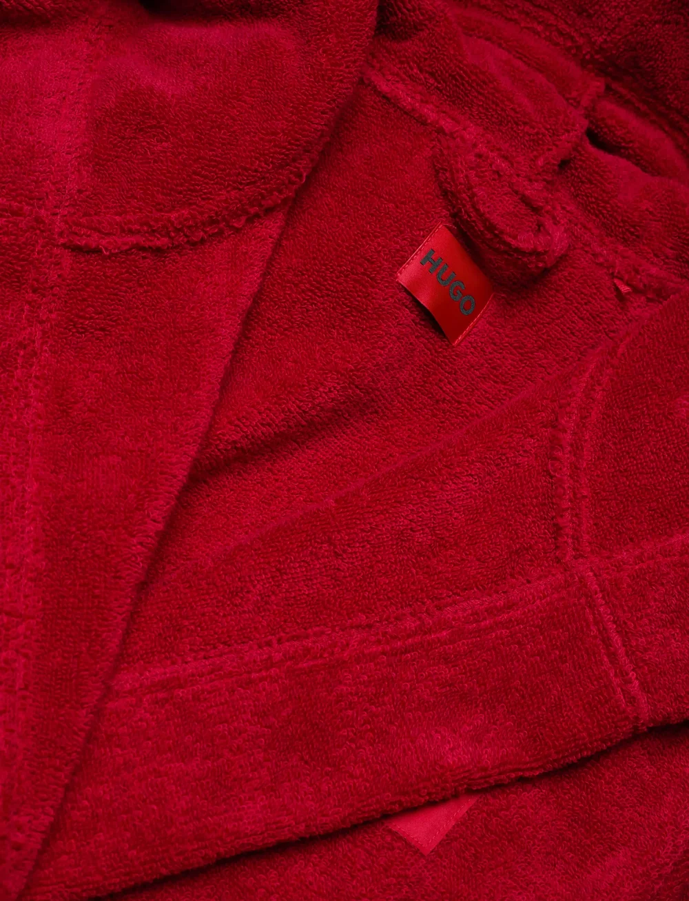 HUGO - TERRY_HOODED GOWN - bademäntel - medium red - 2