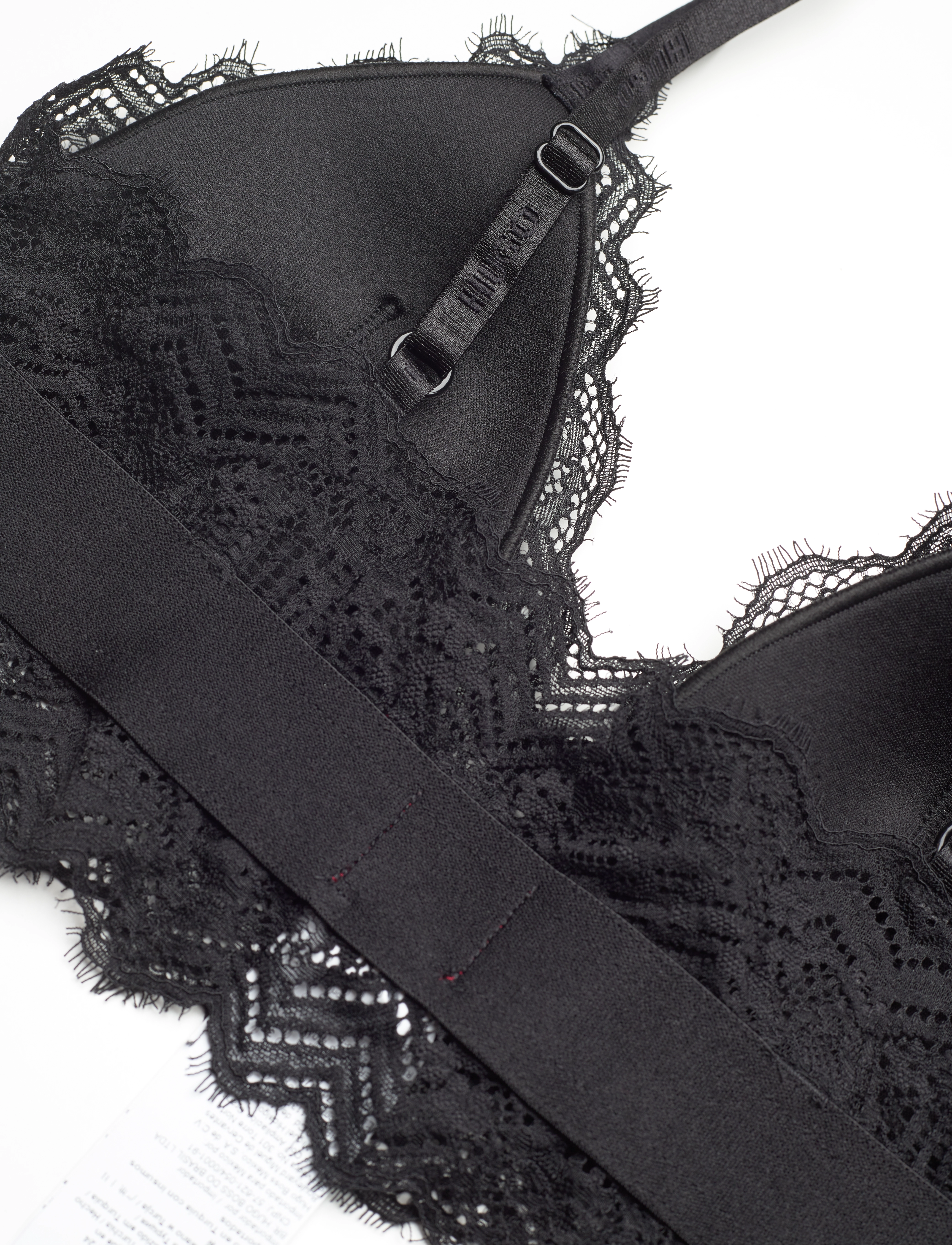 HUGO - TRIANGLE PADDED LACE - black - 3