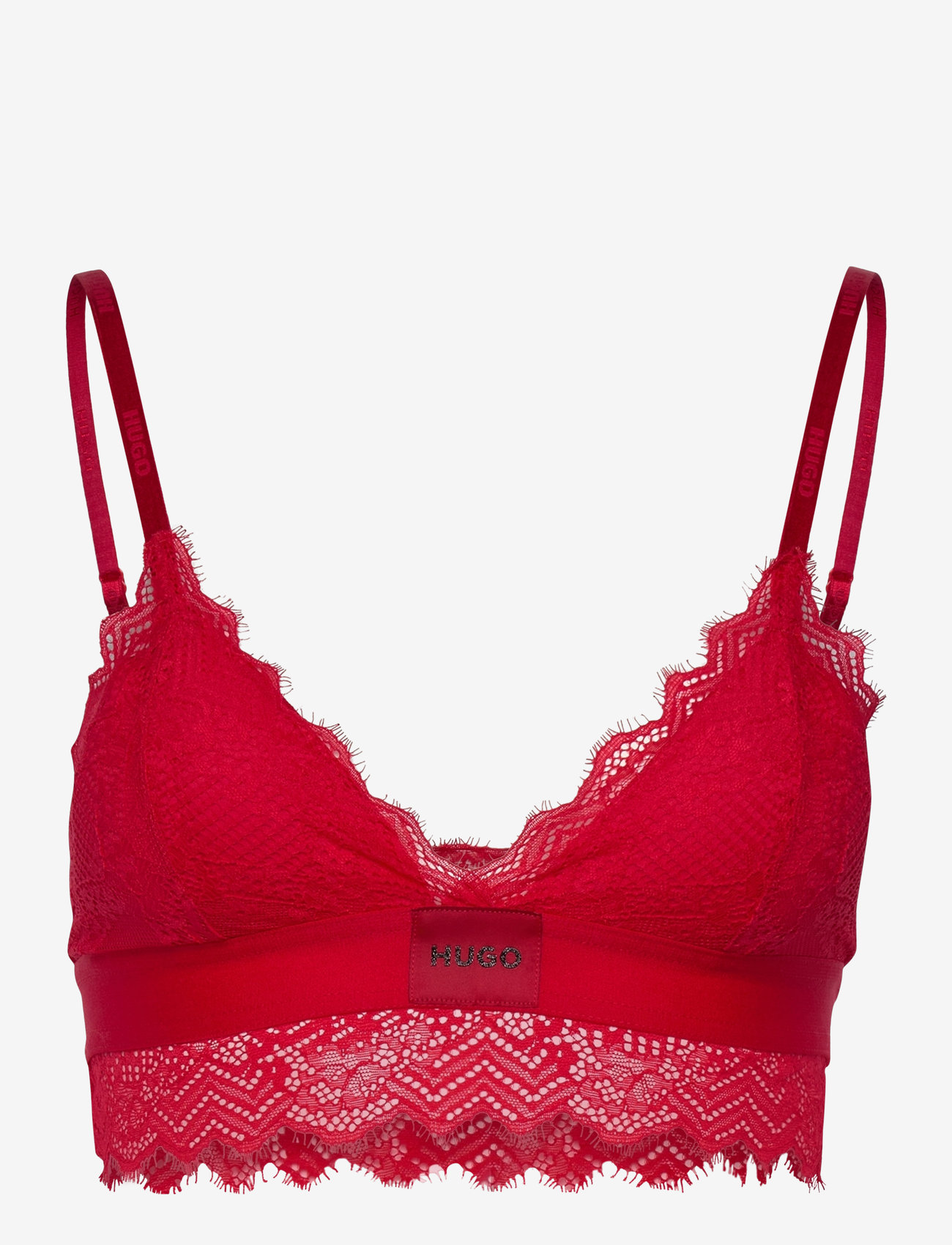 HUGO - TRIANGLE PADDED LACE - bright red - 0