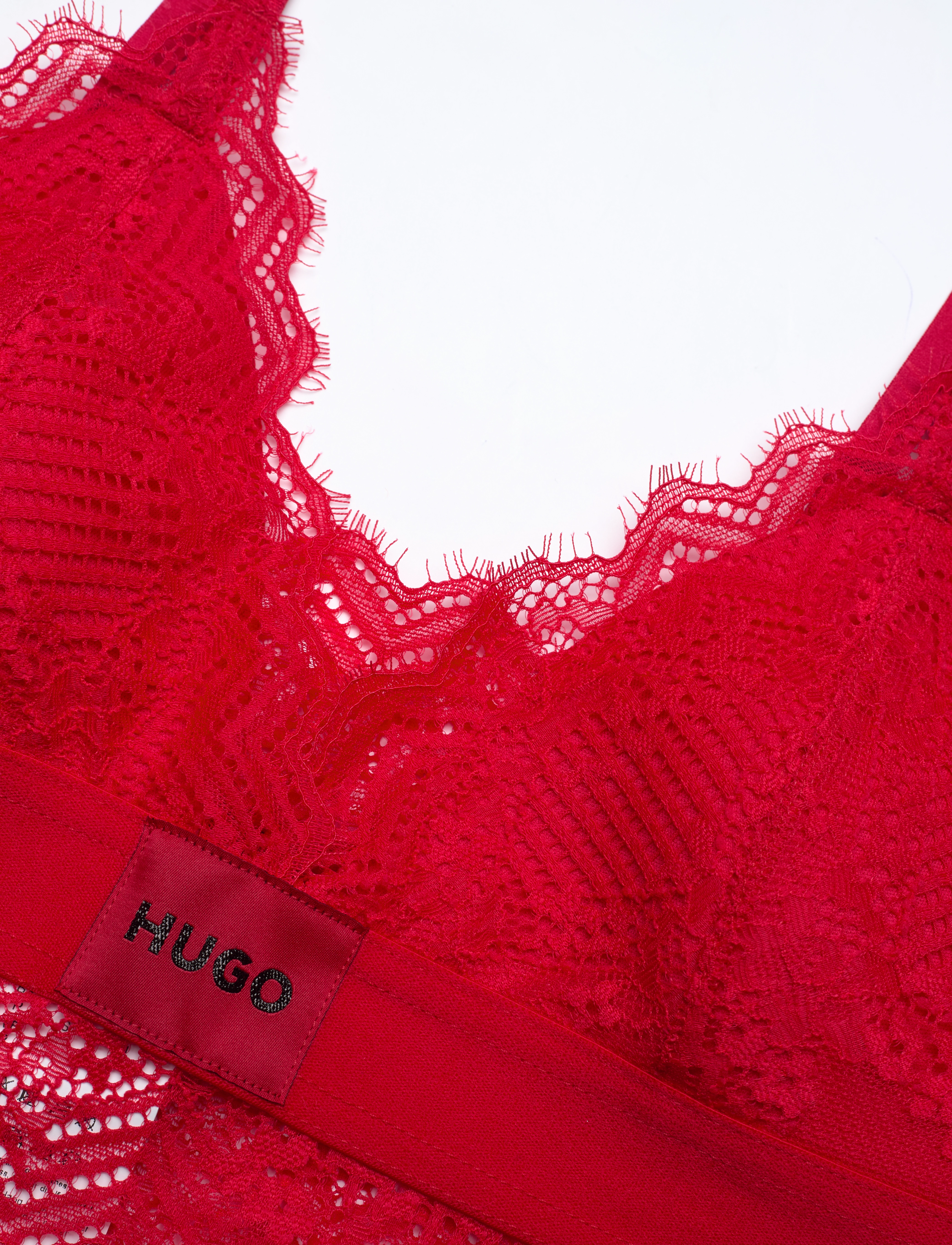 HUGO - TRIANGLE PADDED LACE - bright red - 2
