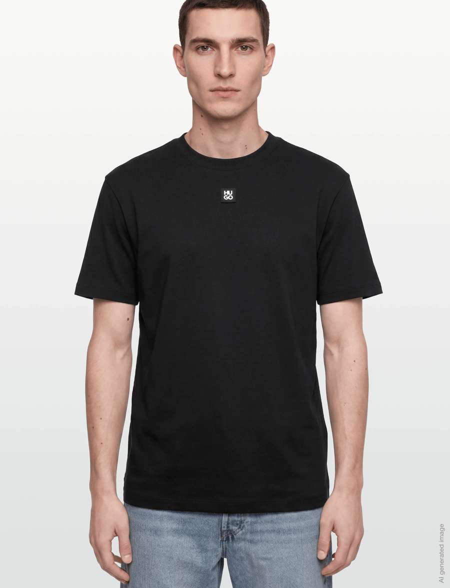 HUGO - Dalile - lühikeste varrukatega t-särgid - black - 3