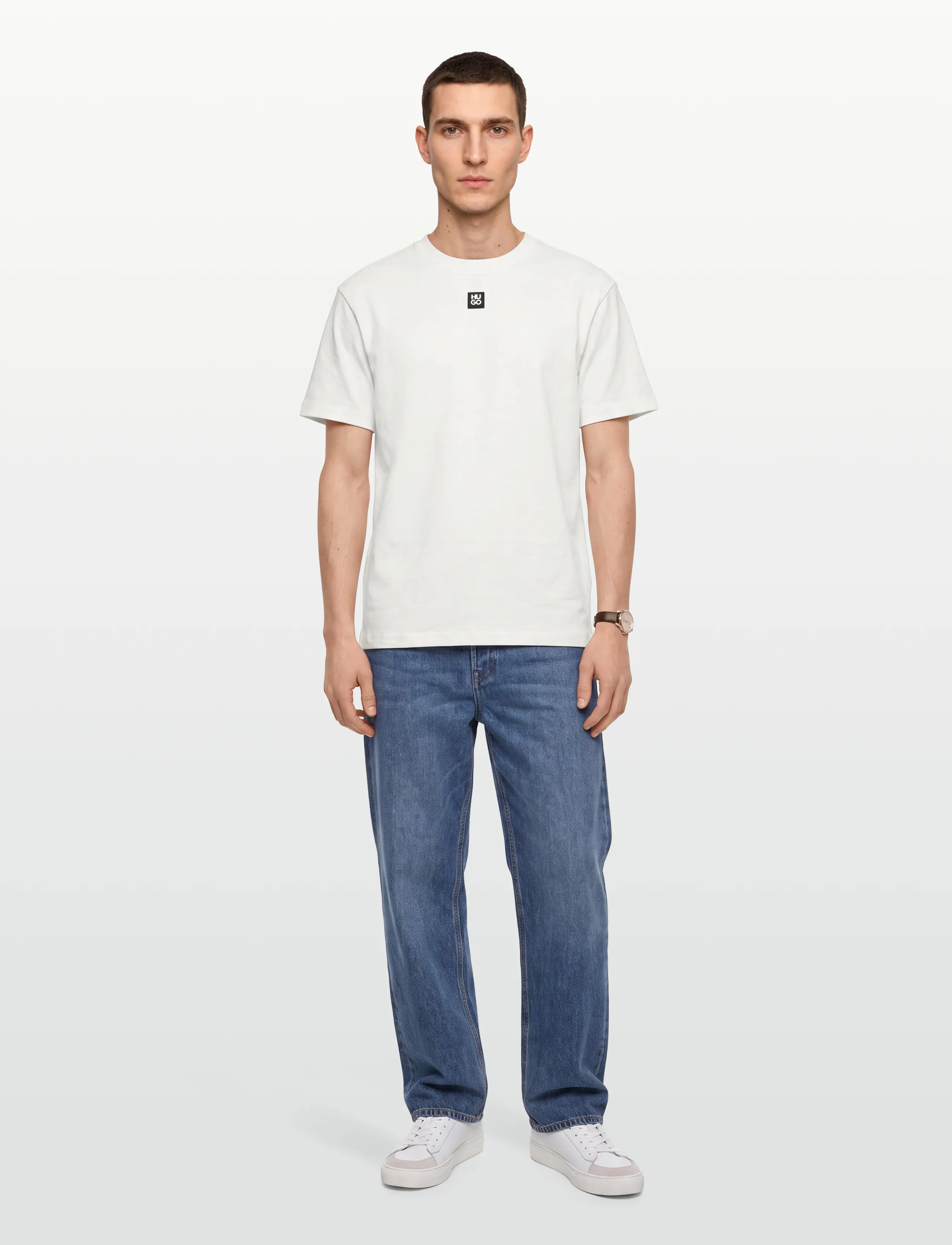 HUGO Dalile - T-shirts - NATURAL / white
