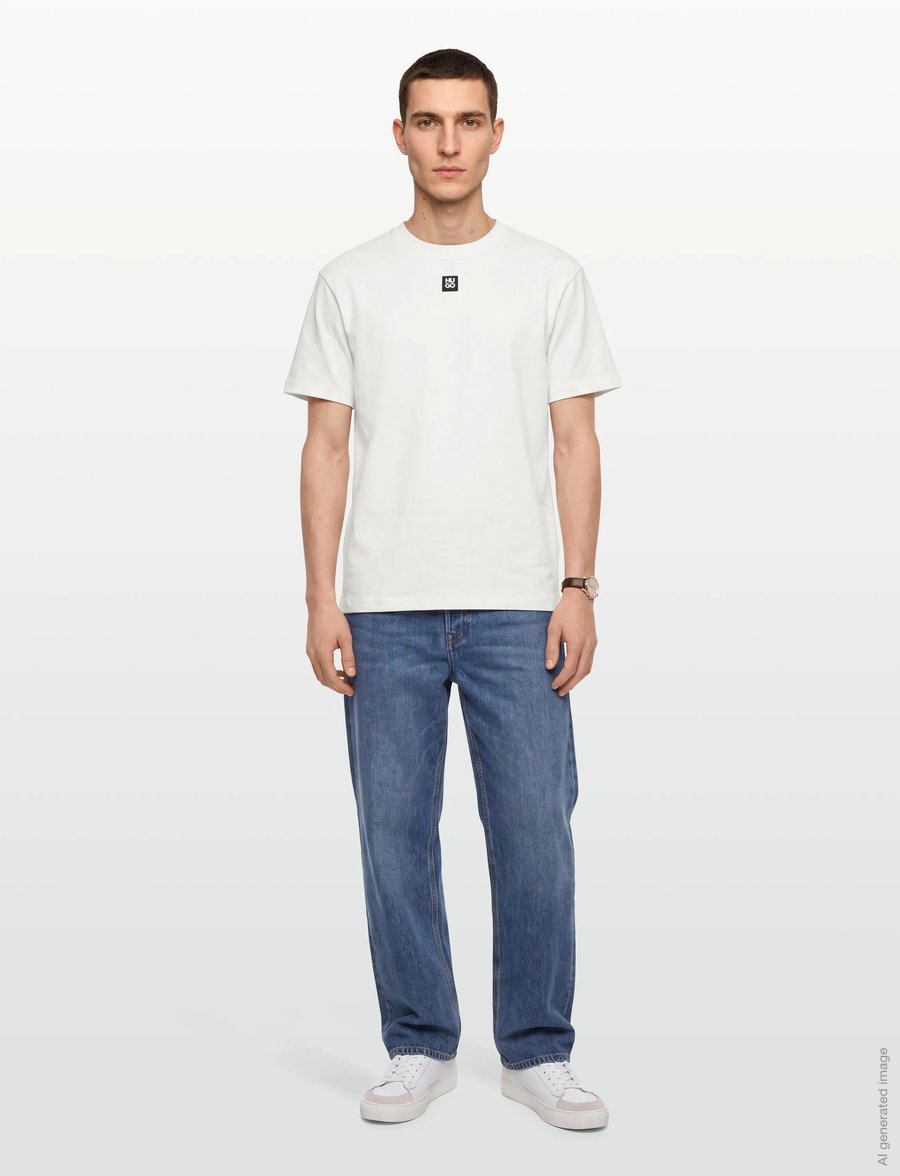 HUGO - Dalile - kurzärmelige t-shirts - natural - 0