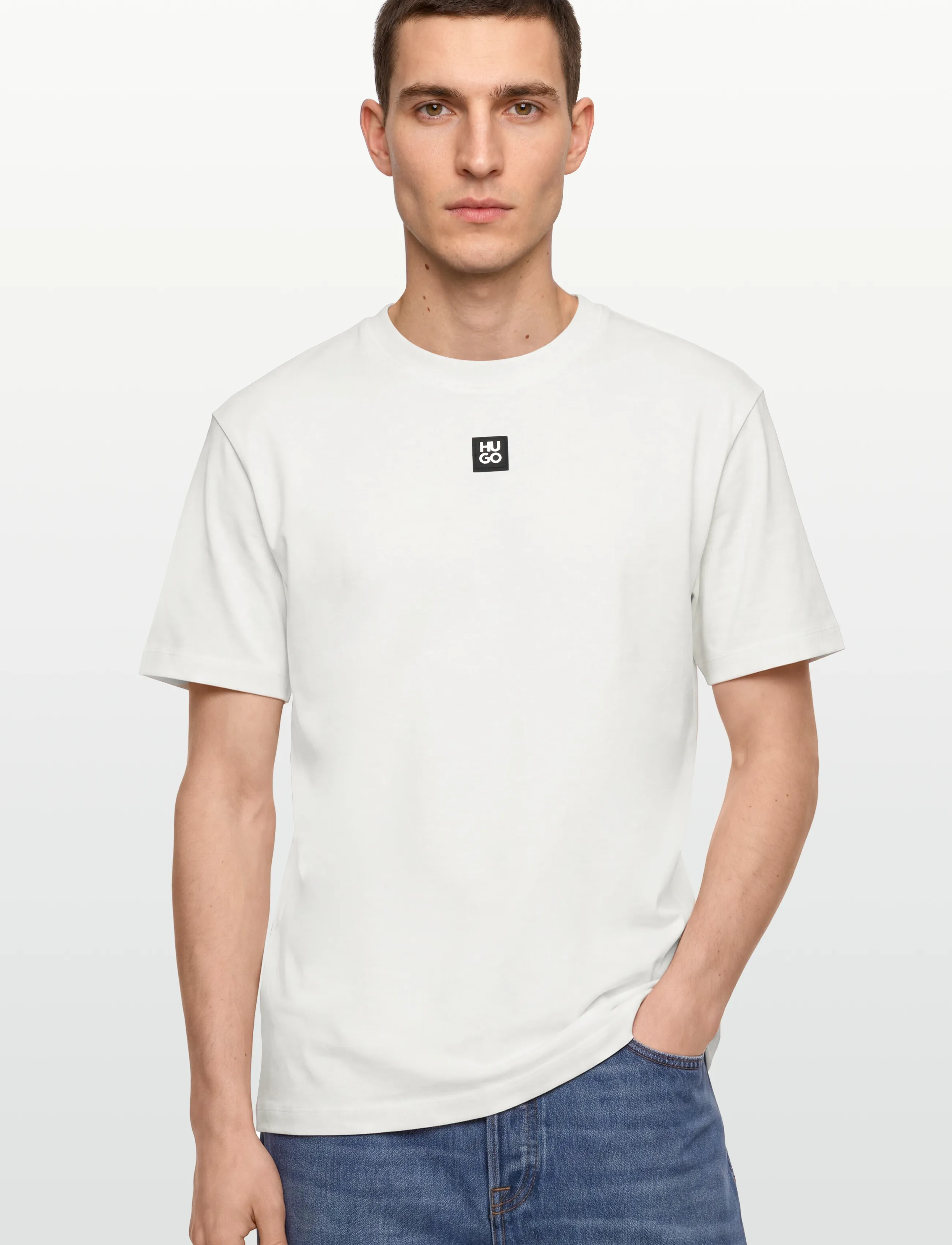 HUGO - Dalile - kortærmede t-shirts - natural - 3