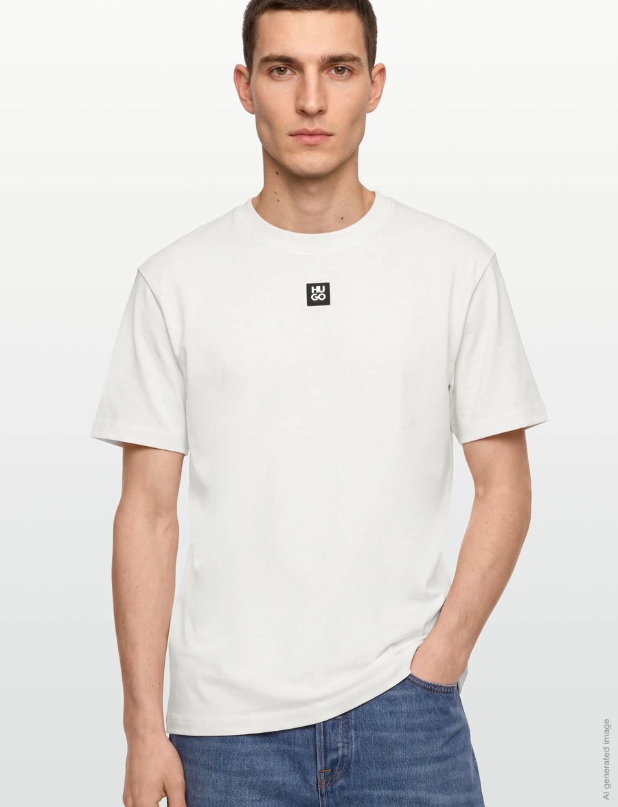HUGO - Dalile - kurzärmelige t-shirts - natural - 3